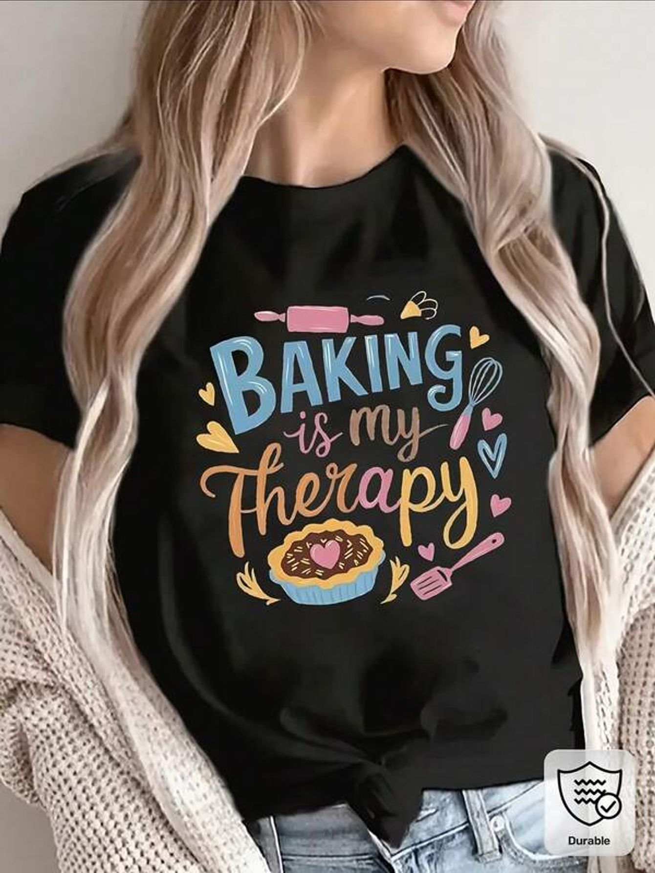 Baking Kitchen At Home - Short-Sleeved T-Shirt Featuring A Vibrant Design