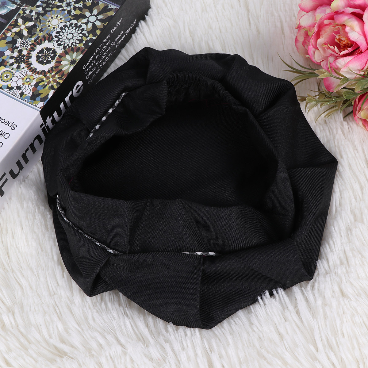 Baking In Kitchen - Children Chef Hat Black Adjustable Baking