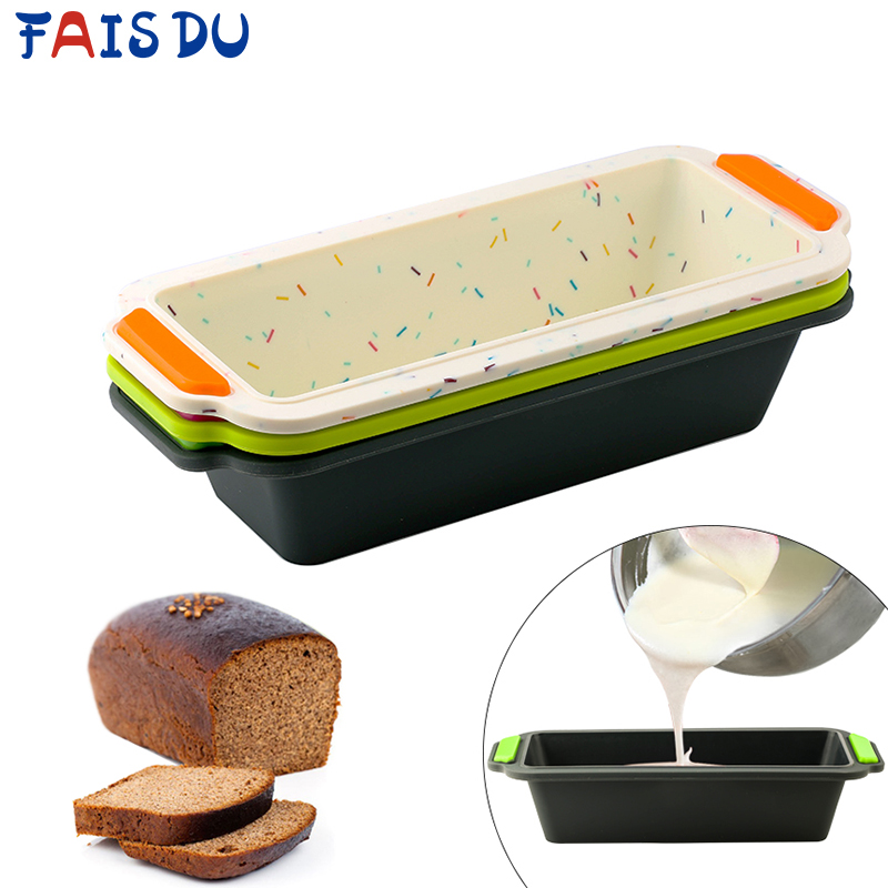Kitchen Baking Molds - Household Rectangular Silicone Mold Candy Toast