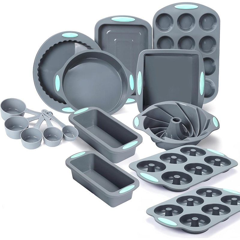 Kitchen Baking Molds - Silicone Fluted Cake Pans Non-Stick Kitchen