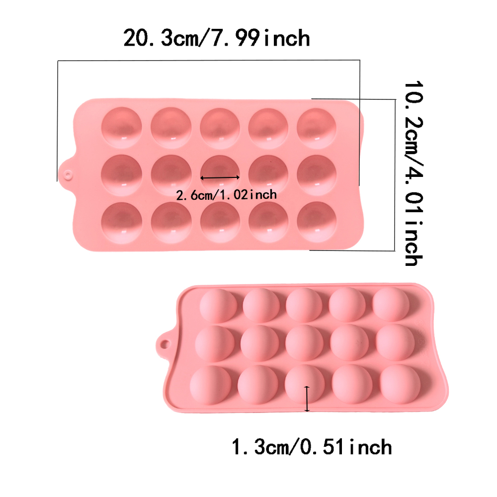 15 cavity semi-circular chocol - Kitchen Baking Molds recensie en prijs