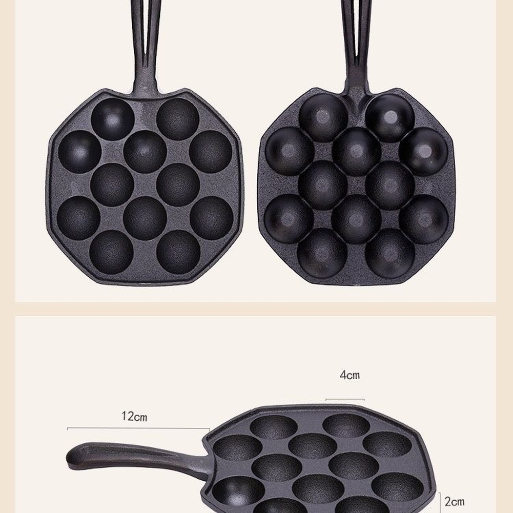 Cast Iron Takoyaki Maker 12 Pi - Baking Kitchen At Home recensie en prijs