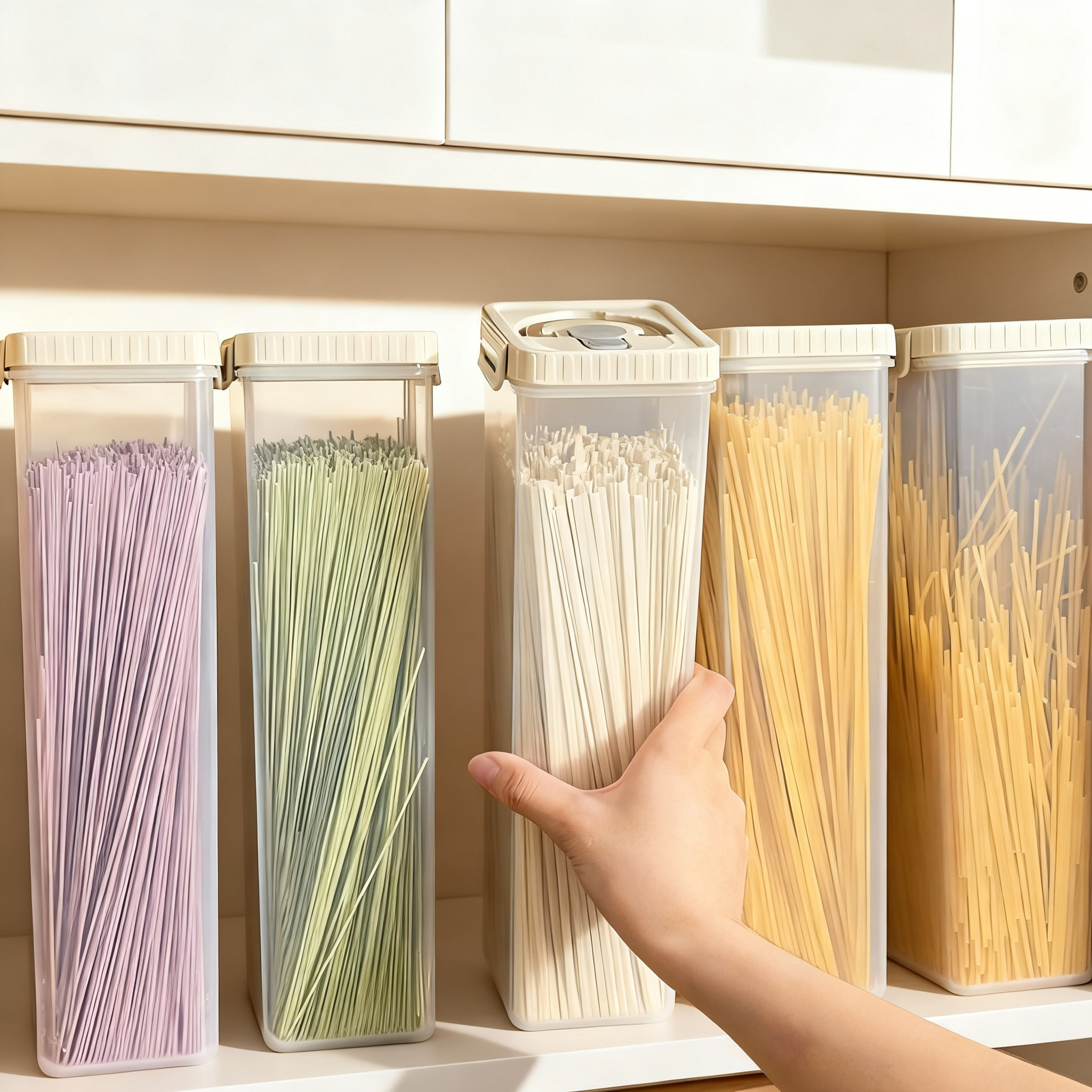 Noodles Sealed Storage Box Wit - Kitchen Baking Tray Organizer recensie en prijs