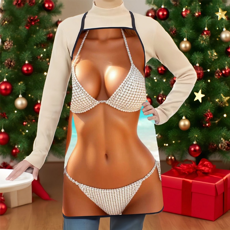 1pc Bikini Print Apron - Styli - Baking Kitchen At Home recensie en prijs