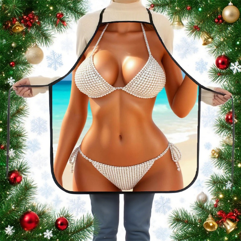 1pc Bikini Print Apron - Styli - Baking Kitchen At Home recensie en prijs