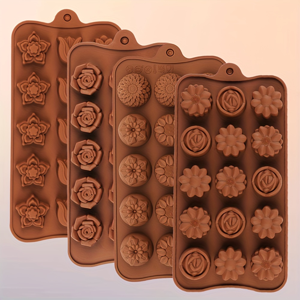 4 Flower-Shaped Chocolate Cand - Kitchen Baking Molds recensie en prijs