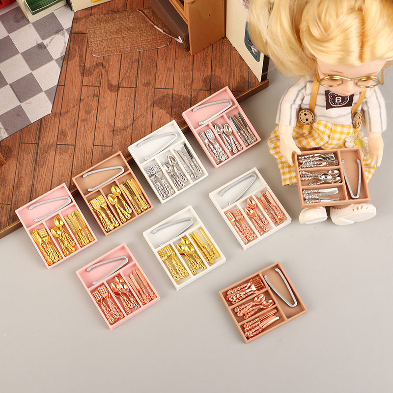 1Set 1:12 Dollhouse Mini Knife - Kitchen Baking Tray Organizer recensie en prijs