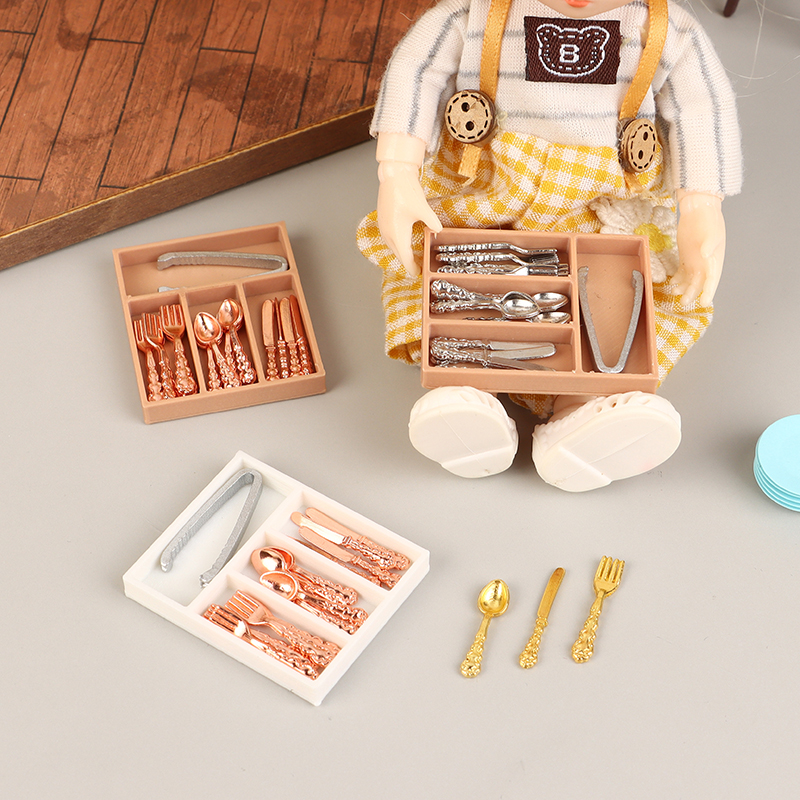 1Set 1:12 Dollhouse Mini Knife - Kitchen Baking Tray Organizer recensie en prijs
