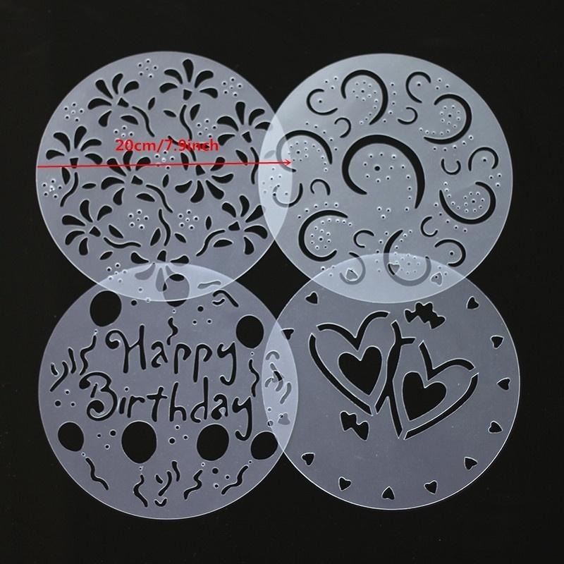 4Pieces/lot Cake Stencils Latt - Kitchen Baking Molds recensie en prijs