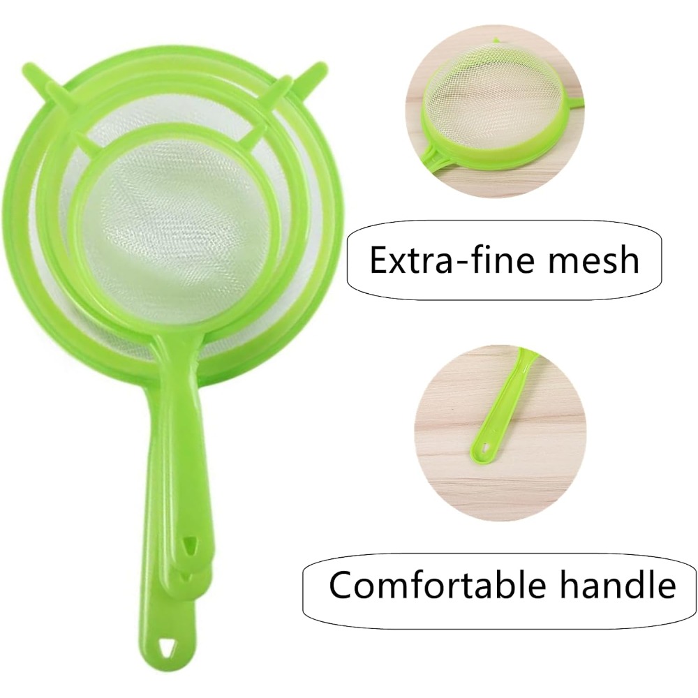 3 Pack Fine Mesh Strainers Kit - Kitchen Baking Utensils recensie en prijs