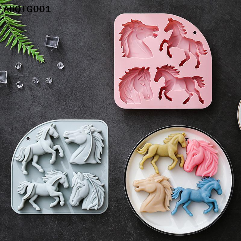 4-Cavity 3D Horse Silicone Mol - Kitchen Baking Molds recensie en prijs