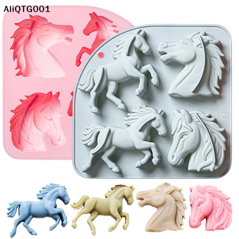 4-Cavity 3D Horse Silicone Mol - Kitchen Baking Molds recensie en prijs